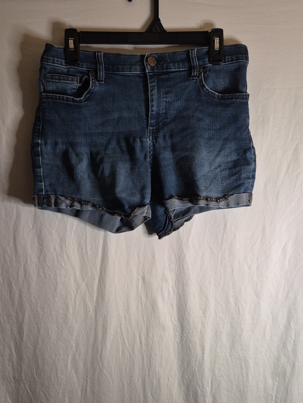 Soho Blue Denim Rolled-Hem Jean Shorts